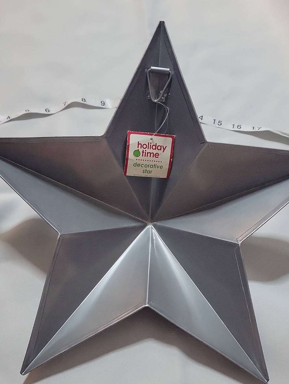 Holiday Time Silver Metal Star Wall Accent